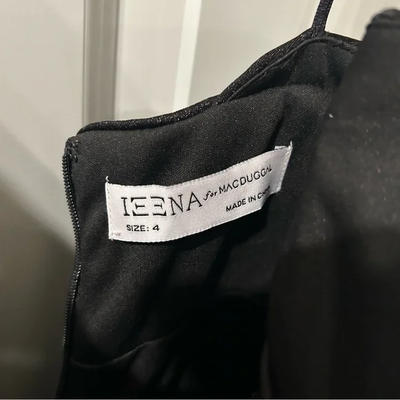 NWT Mac Duggal Ieena 26165 Plunge Neck High Slit Gown Black - Picture 4 of 4